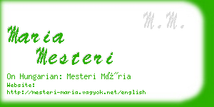 maria mesteri business card